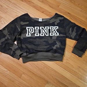 Victoria’s Secret Pink Sweatshirt Green Camo
